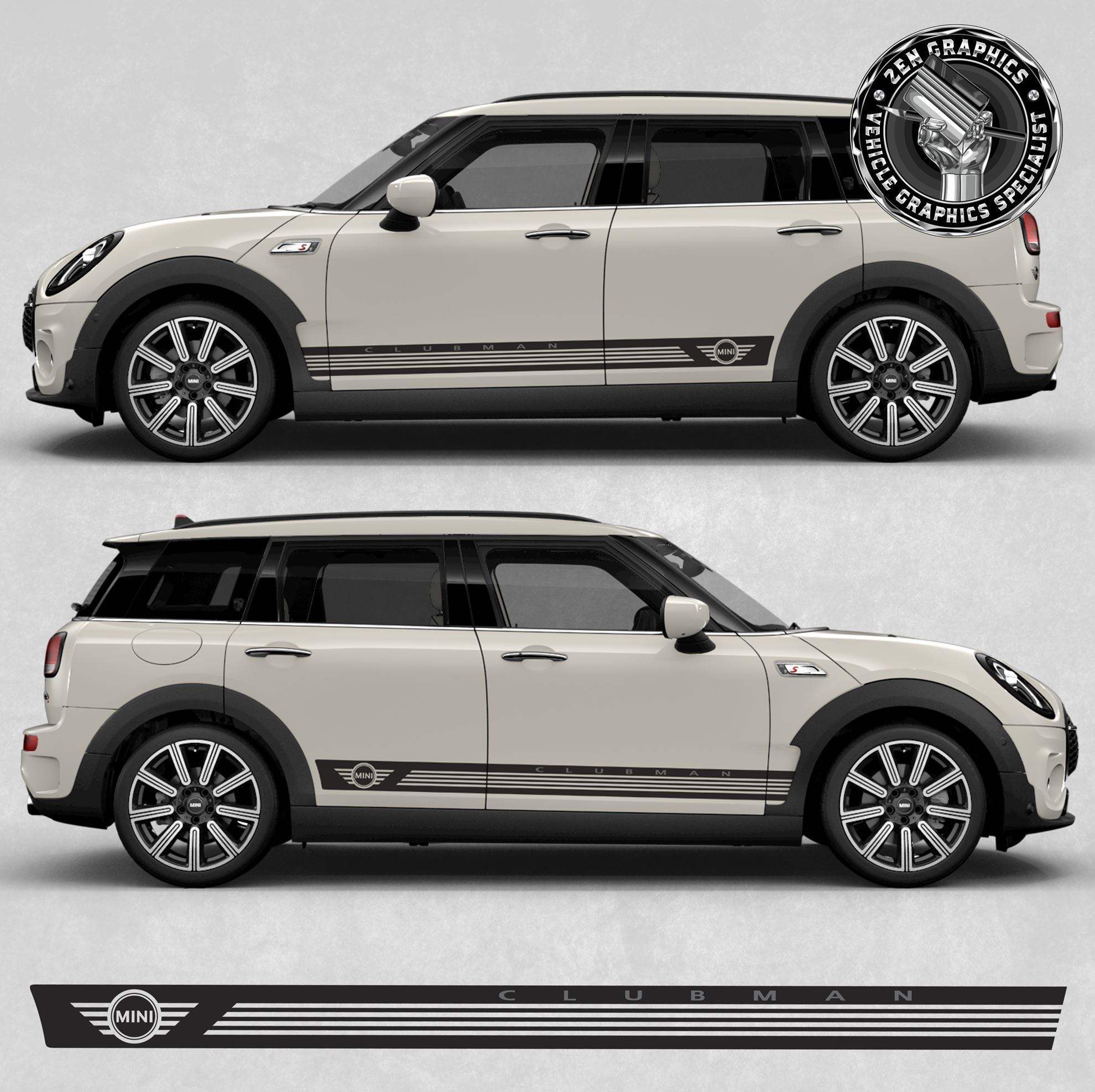Zen Graphics - Mini Clubman F54 side Stripes