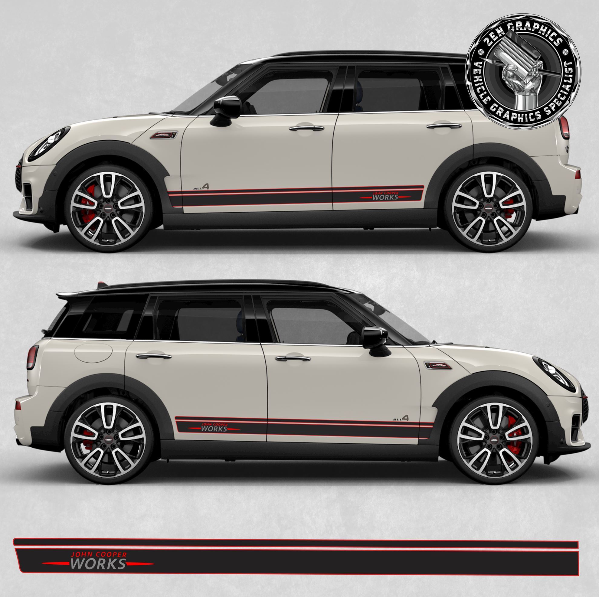 Zen Graphics Mini Clubamn Jcw F54 Side Stripes