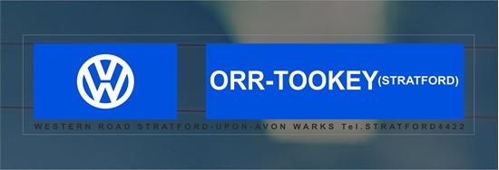 Picture of ORR-Tookey  - Stratford  Dealer rear glass Sticker