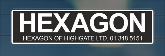 Picture of Hexagon - Highgate Dealer rear glass Sticker