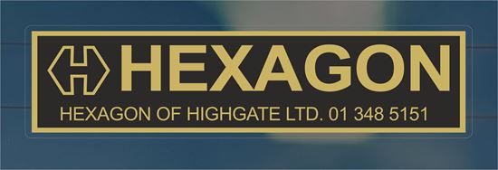 Picture of Hexagon - Highgate Dealer rear glass Sticker