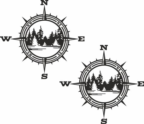 Picture of Compass Decals  / Stickers