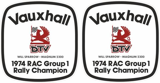 Picture of Vauxhall DTV 1974 RAC Group 1 Rally Champion Decals / Stickers