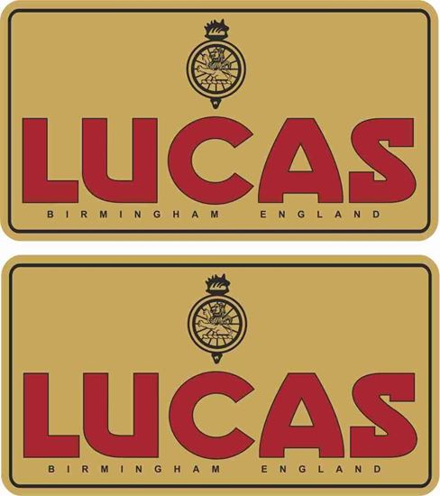 Picture of Lucas Batterie Decals / Stickers GOLD