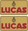 Picture of Lucas Batterie Decals / Stickers GOLD