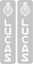 Picture of Lucas Batterie Decals / Stickers SILVER