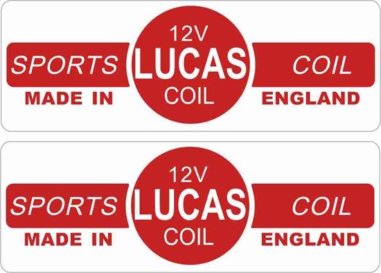 Picture of Lucas replacement 12V Sports Coil Decals / Stickers