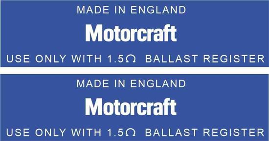 Picture of Motorcraft Made in England replacement ignition coil Decals / Stickers