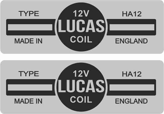 Picture of Lucas replacement 12V. 23. Coil Decals / Stickers