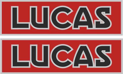 Picture of Lucas replacement Battery Decals / Stickers