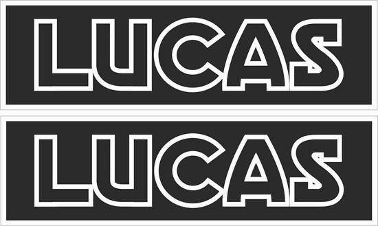 Picture of Lucas replacement Battery Decals / Stickers