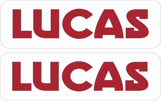 Picture of Lucas replacement Battery Decals / Stickers