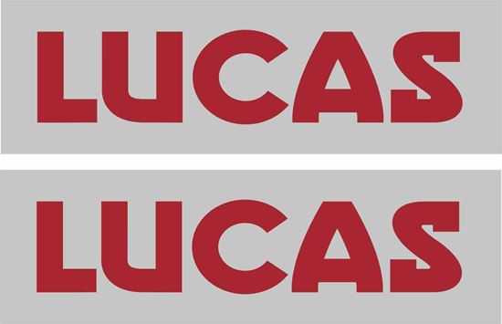 Picture of Lucas replacement Battery Decals / Stickers