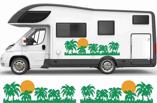 Picture of Sun and Palms side Camper Decals  / Stickers