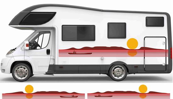 Picture of Sun set and Boat side Camper Decals  / Stickers