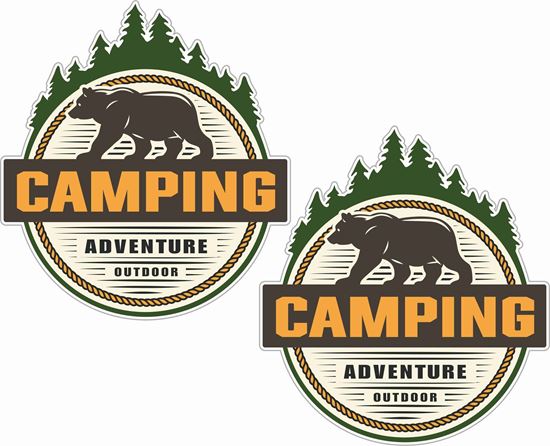 Picture of Camping Adventure Outdoor Decals / Stickers