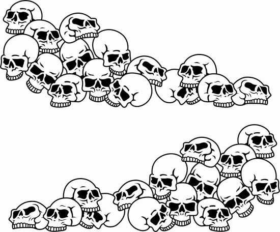 Picture of Skull Pile Decals / Stickers