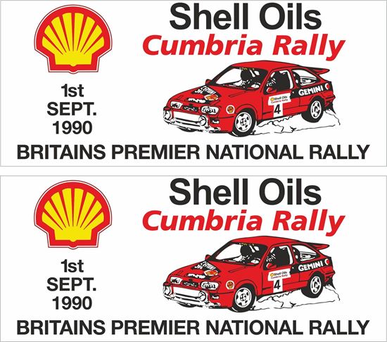 Picture of 1990 Shell Oils Cumbria Rally Decals / Stickers