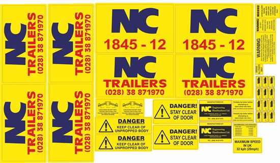 Picture of NC 1845-12 Trailer replacement Decals / Stickers