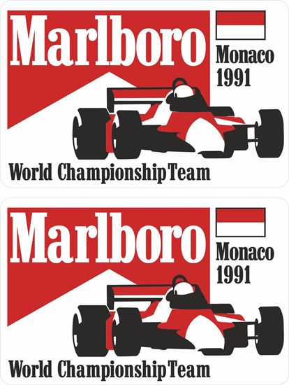 Picture of Marlboro World Championship Team Monaco 1991 Grand Prix Decals / Stickers