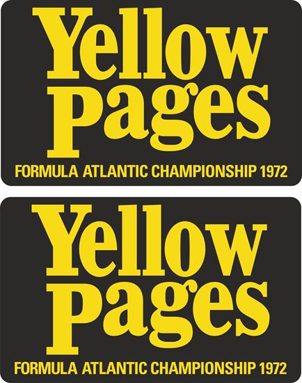 Picture of Formula Atlantic Yellow Pages 1972 Decals / Stickers