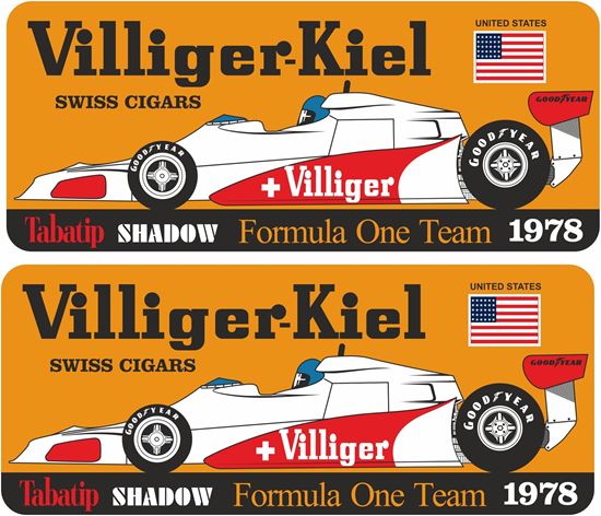 Picture of Villiger Tabatip Shadow D19 F1 Team Long Beach USA GP Decals / Stickers