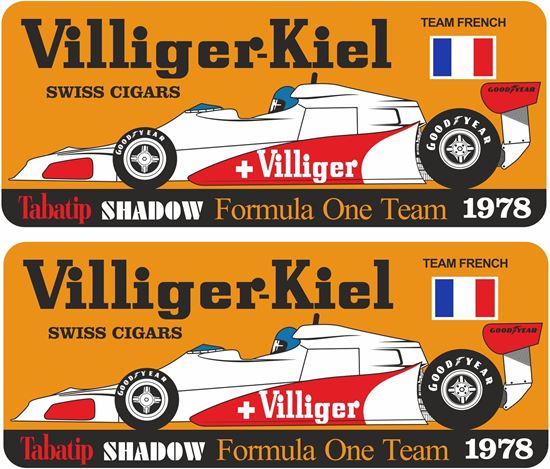 Picture of Villiger Tabatip Shadow D19 F1 Team French GP Decals / Stickers