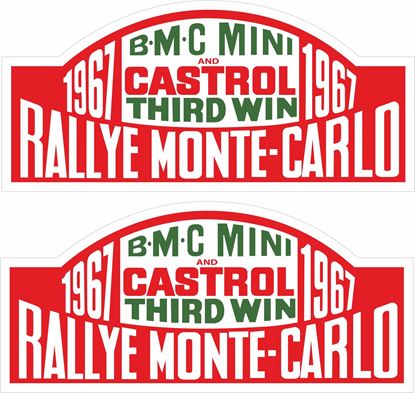 Picture of BMC Mini Monte Carlo 1967 Decals / Stickers