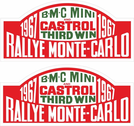 Picture of BMC Mini Monte Carlo 1967 Decals / Stickers