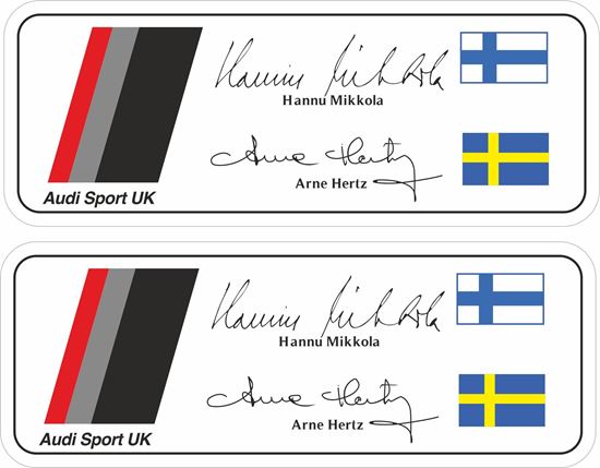 Picture of Audi Sport UK Hannu Mikkola Arne Hertz Team Decals / Stickers