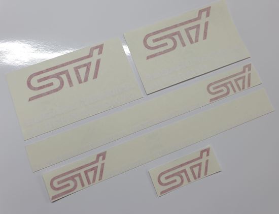 Picture of Impreza STi Version 5, 4 Door Decals / Stickers WHITE