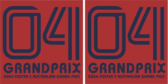 Picture of 2004 Fosters Australian Grand Prix Decals / Stickers