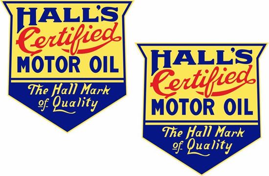 Picture of Hall's Motor Oil Decals / Sticker