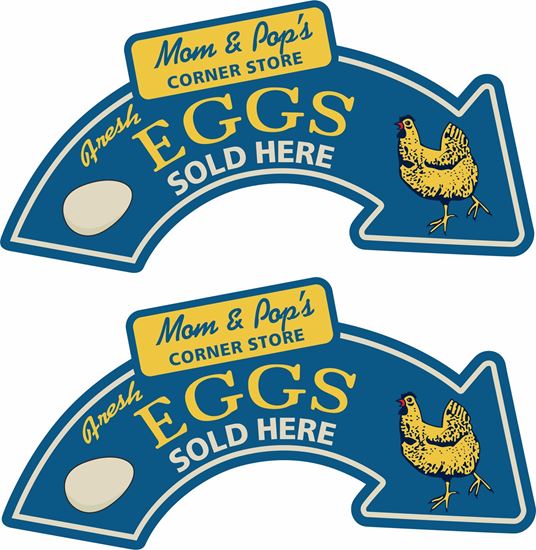 Picture of Mom & Pop's Corner Store Eggs Decals / Stickers