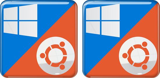 Picture of Windows 10 ubuntu Gel Badges