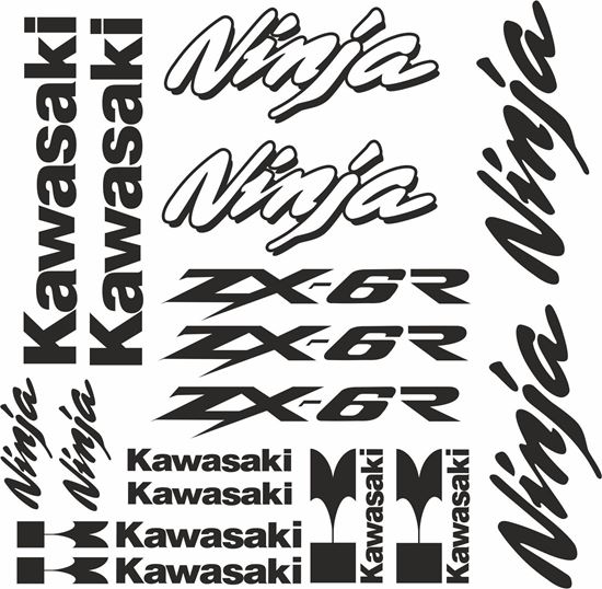 Picture of Kawasaki ZX-6R  Decals / Stickers kit