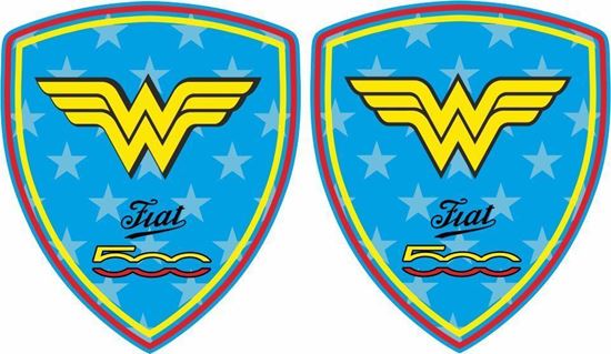 Picture of Fiat 500 Wonder Woman Decals / Stickers