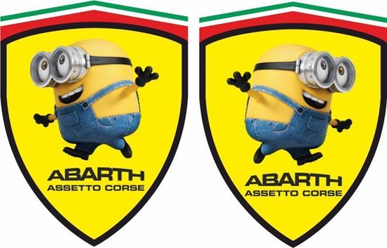 Picture of Fiat Abarth Assetto Course Minion Decals / Stickers