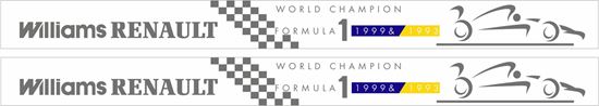 Picture of Renault Williams F1 Team 1992 1993 win Decals / Stickers