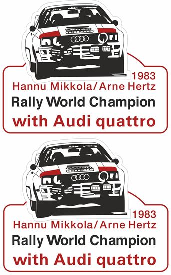 Picture of Audi Quattro World Rally Champion 1983 Decals / Stickers