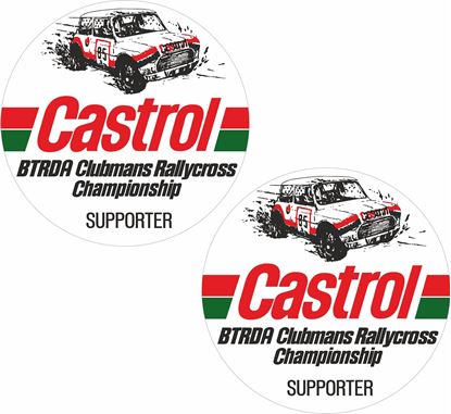 Picture of Castrol BTRDA Clubmans Rallycross Supporter Decals / Stickers