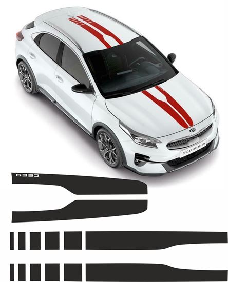 Picture of Kia XCeed 2019 onwards over the top Stripes  EXACT FACTORY FIT