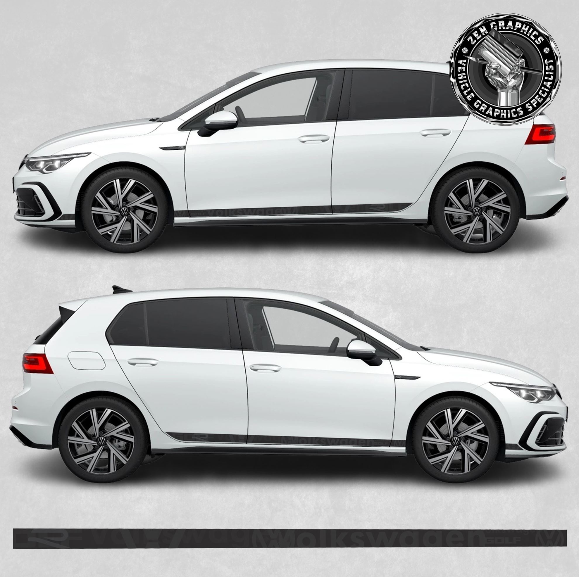 Zen Graphics - Golf R MK8 side Stripes / Stickers