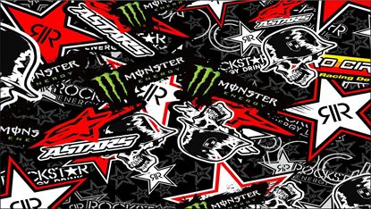 Picture of Motocross Sticker Bomb Vinyl Wrap Sheet