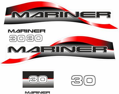 Picture of Mariner 30 replacement Engine Cover Decals / Stickers