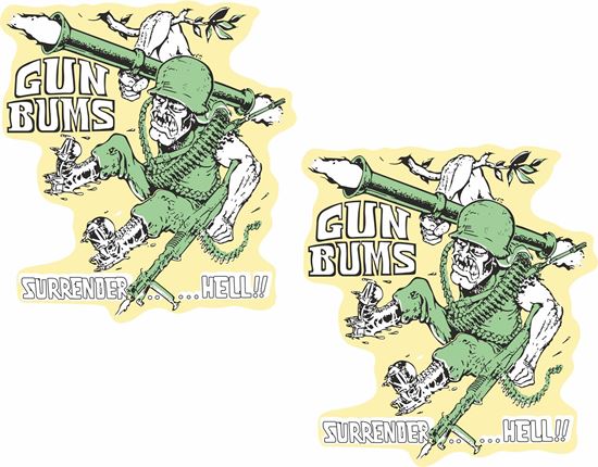 Picture of Guns Bums Surrender... Decals / Stickers