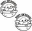 Picture of Baby Yoda on Board Decals / Stickers