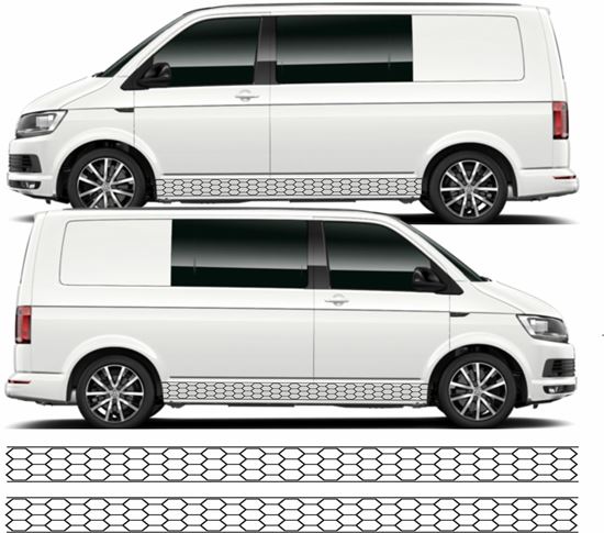 Picture of VW T5 / T6  Hexagon side Stripes / Stickers