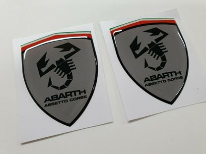 Picture of Fiat Abarth Assetto Corse adhesive wing Badges 80mm