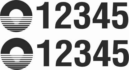 Picture of Narrow Boat Number Decals  / Stickers
